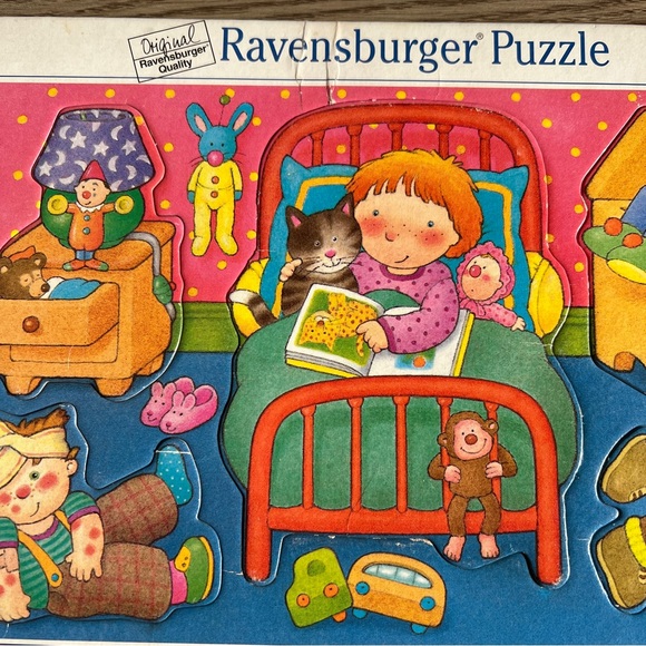 Vintage 1987 Ravensburger Puzzle In the Evening 5 pcs. made in Germany - Picture 7 of 10